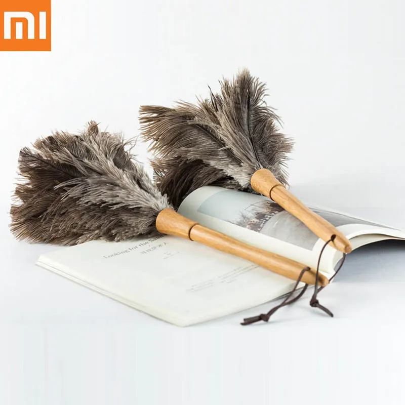 

Xiaomi Jiezhi Ostrich Feather Soft Duster Brush Dust Cleaner Hair Adsorption Air-condition Furniture Household Cleaning tool H30