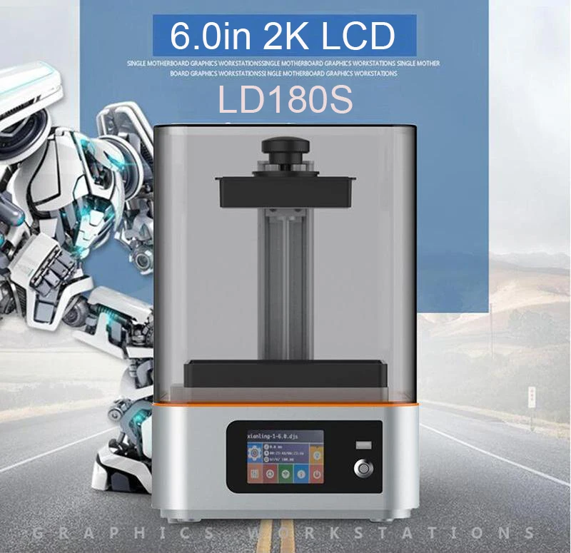 6,0 дюймов 2 к 72 Вт УФ светодиодный 3d принтер ЖК-панель 3d принтер DLP/lcd дешевый 3d принтер для стоматологических/ювелирных изделий с сенсорным экраном