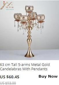 Acabamento de Prata Central de Metal Suporte de Vela de Casamento Venda Quente Peça Candelabros Altura Festa ou Eventos Uso X-mas Castiçal 63cm 9 de metal candelabros 63cm altura suporte de