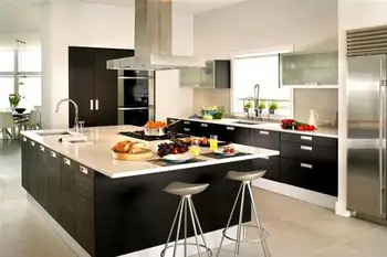 

China kitchen cabinets black color