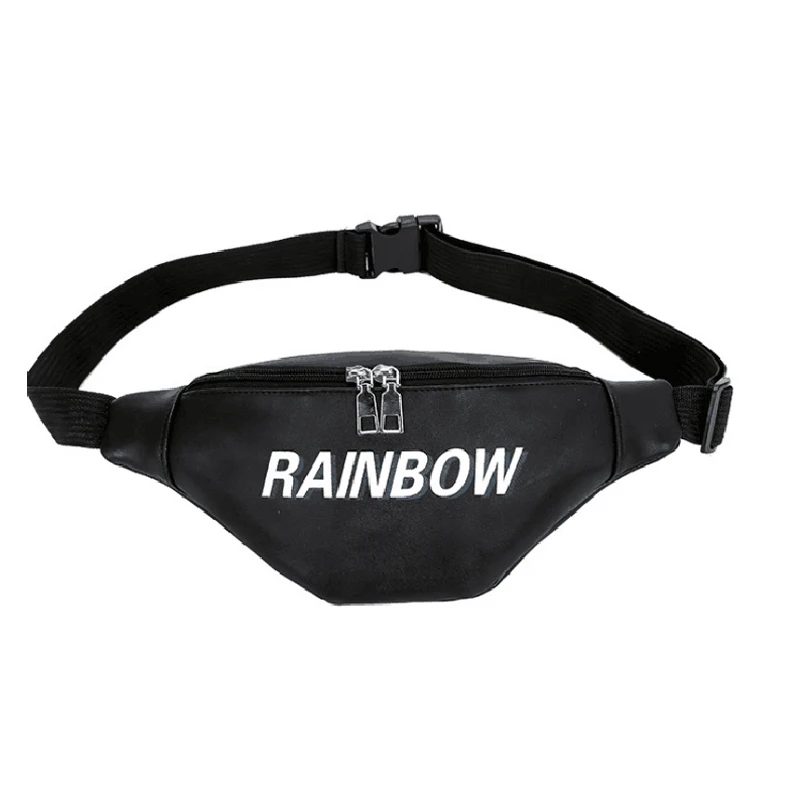 

Women's Waist Pack Belt Bag PU Female Chest Bags Fashion Adjustable Fanny Pack letter Sports waist Bags High Quality Banana Bag