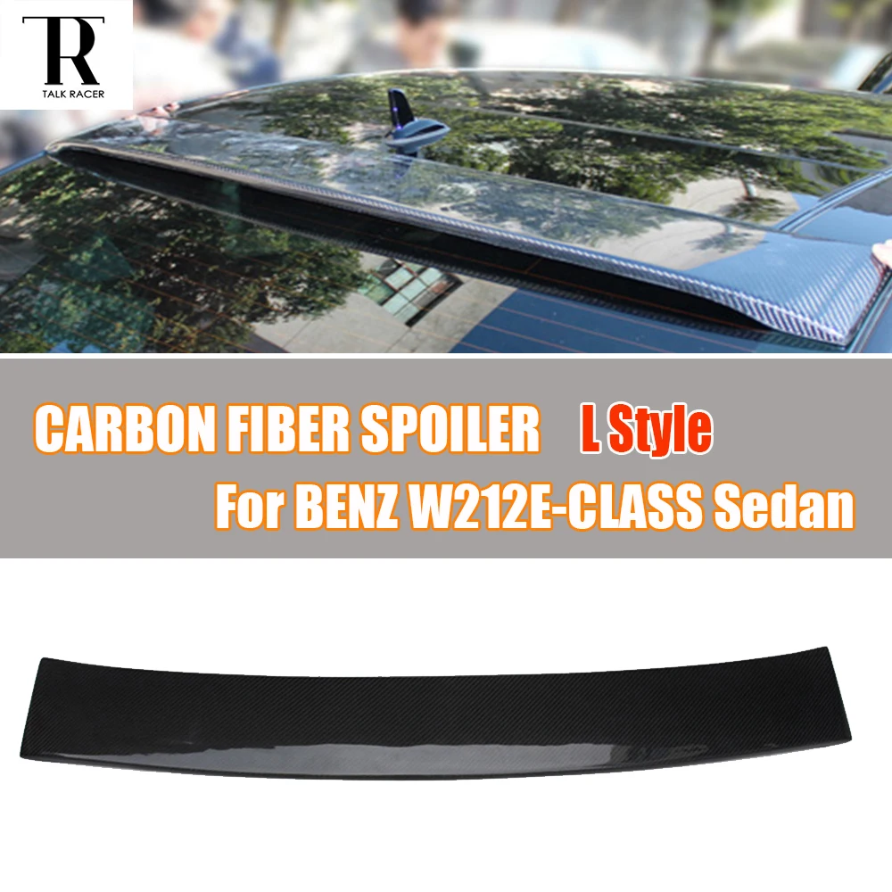 W212 L стиль углеродное волокно задний спойлер на крышу окна для Mercedes Benz E CLASS E200 E260