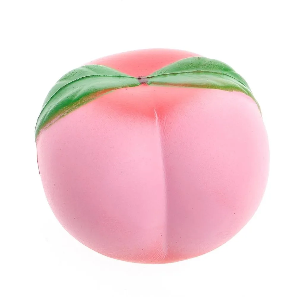 11cmx10CM Jumbo Fruit Peach Squishy Simulated Fruit Slow Rising Bread Scented Squeeze Toy Stress Relief for 2