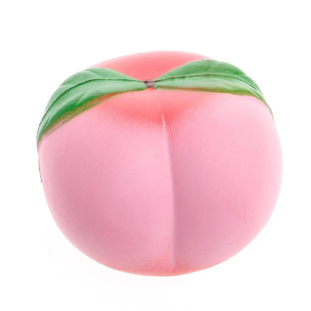 11cmx10CM Jumbo Fruit Peach Squishy Simulated Fruit Slow Rising Bread Scented Squeeze Toy Stress Relief for Kid Xmas Gift