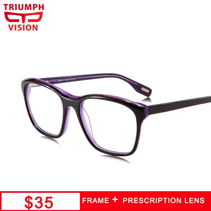 TRIUMPH VISION квадратная Большая рама модные ацетатные очки для близорукости женские