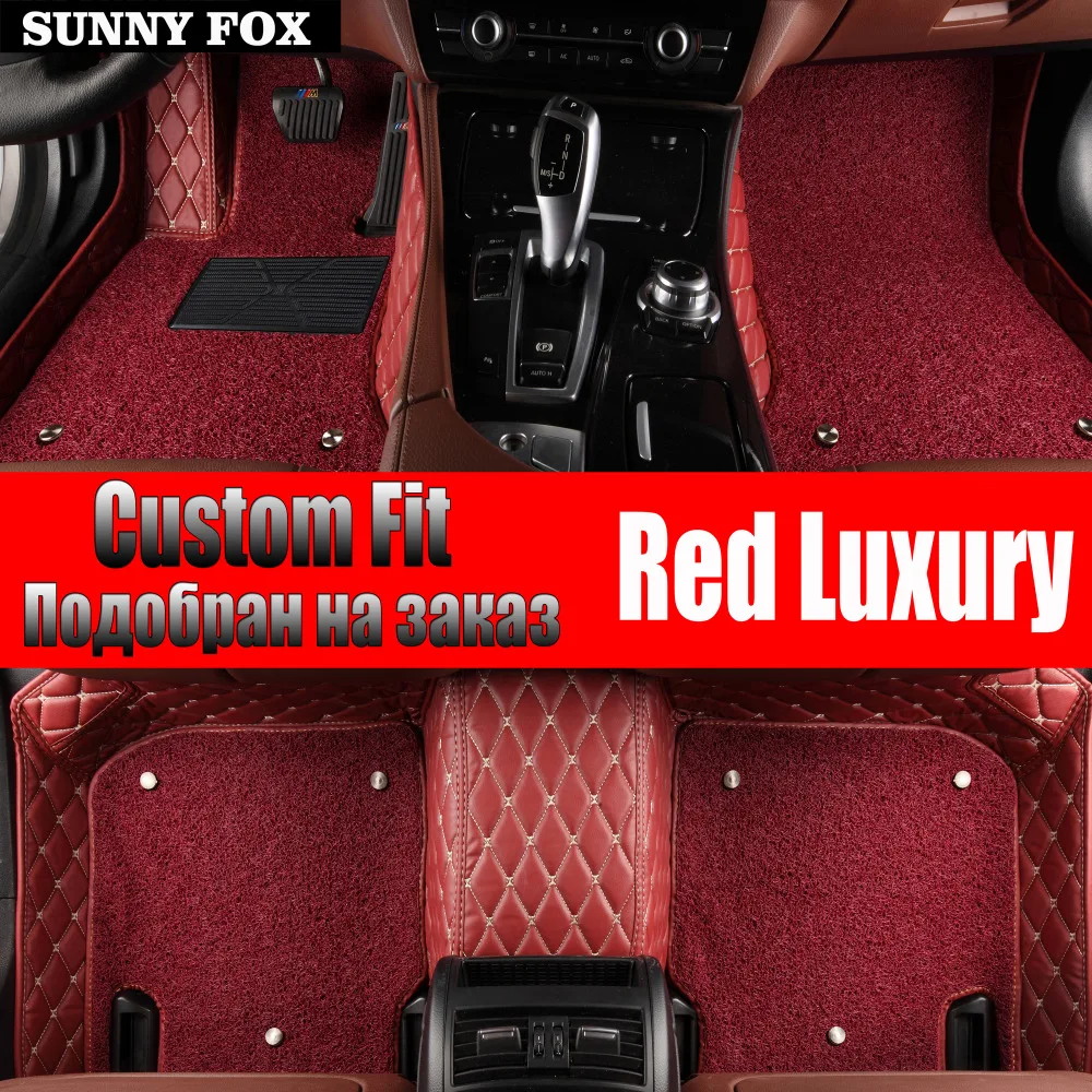 SUNNY FOX Special car floor mats for Kia Sorento Sportage Optima K5 Forte Rio Cerato K3 leather Anti-slip car-styling carpet lin |