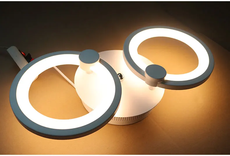 Современный светодиодный светильник для гостиной, спальни, столовой, черный и белый, современный светодиодный светильник, AC110-220V