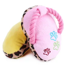 Pet Plush Voice Flip-flops 15 * 8 Cm New Pet Toys Free Shipping