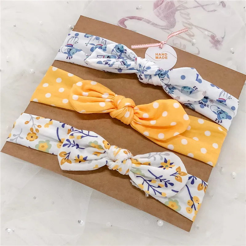 3Pc/Set Baby Headband For Girls Flower Rabbit Ear Baby Big Bows Turban Baby Hair Accessories For Children Girl Hairband