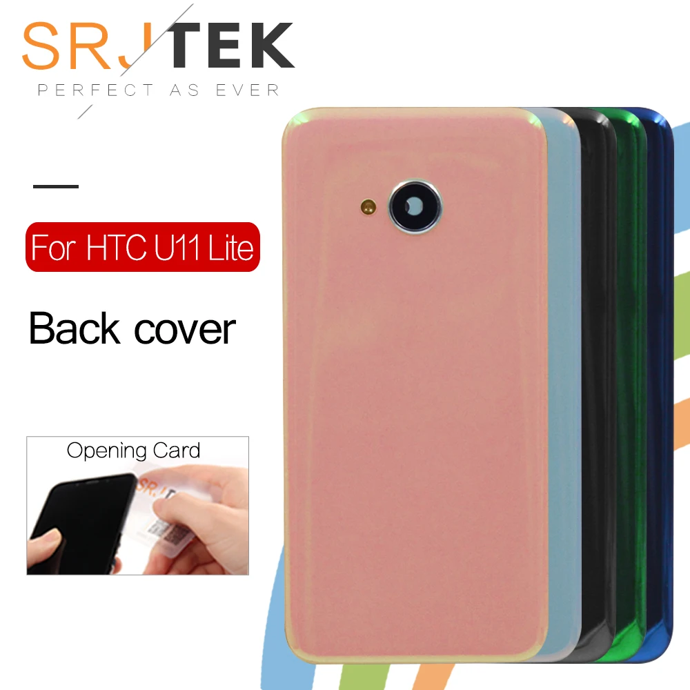 SRJTEK для HTC U11 задняя крышка аккумулятора с объективом камеры Задняя стеклянная