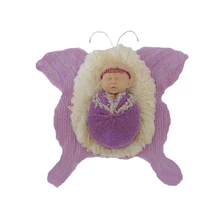 Шерстяное флисовое шерстяное одеяло пуховая корзина шприц ручной работы из войлочного слоя одеяло для фотосъемки новорожденных реквизит