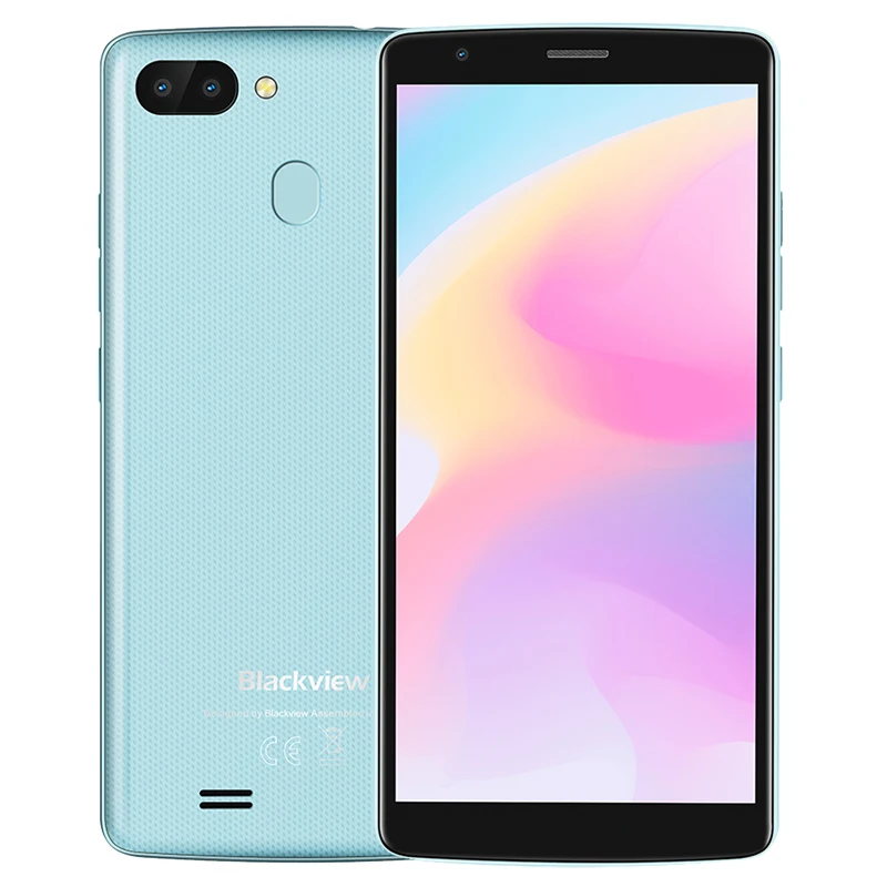 BLACKVIEW A20 Pro Смартфон Android 8,1 MTK6739 четырехъядерный 5,5 ''18:9 HD+ 2 Гб+ 16 Гб Двойная Задняя камера отпечаток пальца 4G мобильный телефон - Цвет: Blue