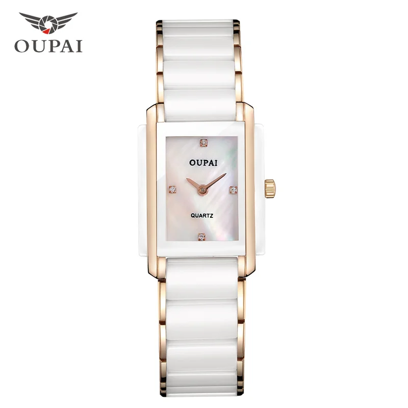 OUPAI новые модные женские часы Мужские лучший бренд Роскошные наручные часы Мужские Женские кварцевые наручные часы керамические водонепроницаемые часы PENGNATATE