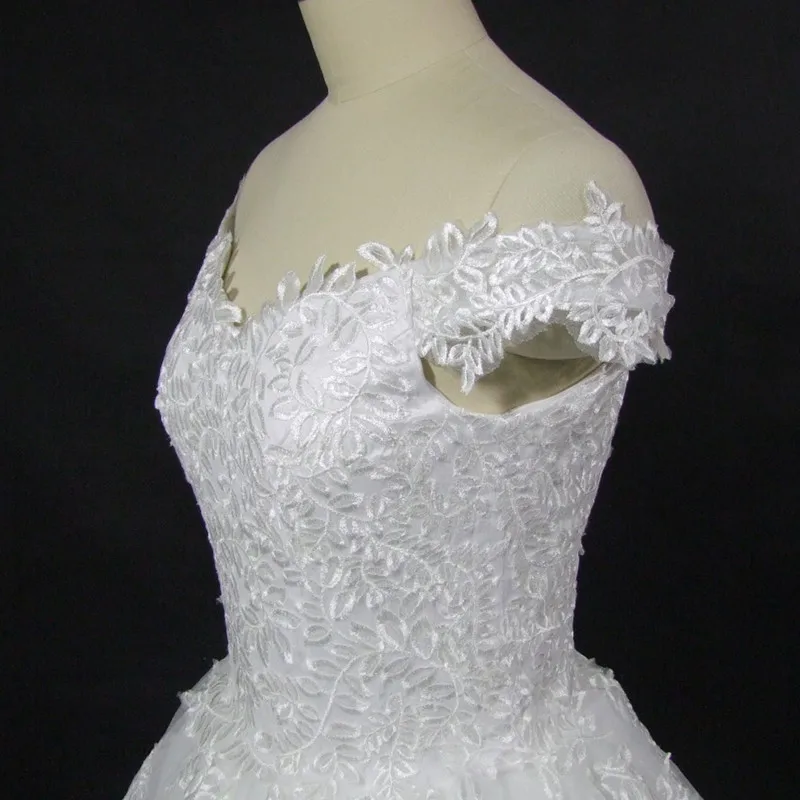 US $76.11 Vestido De Noiva Princess Wedding Dress 2021 Off Shoulder Applique Lace Sweetheart Puffy Ball Gown Bridal Dress Robe De Mariee