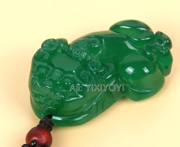 6pcs Handwork Natural White Green Red Agate Jade Carved Chinese Cute PiXiu Lucky Pendant + Rope Necklace Fine Jewelry