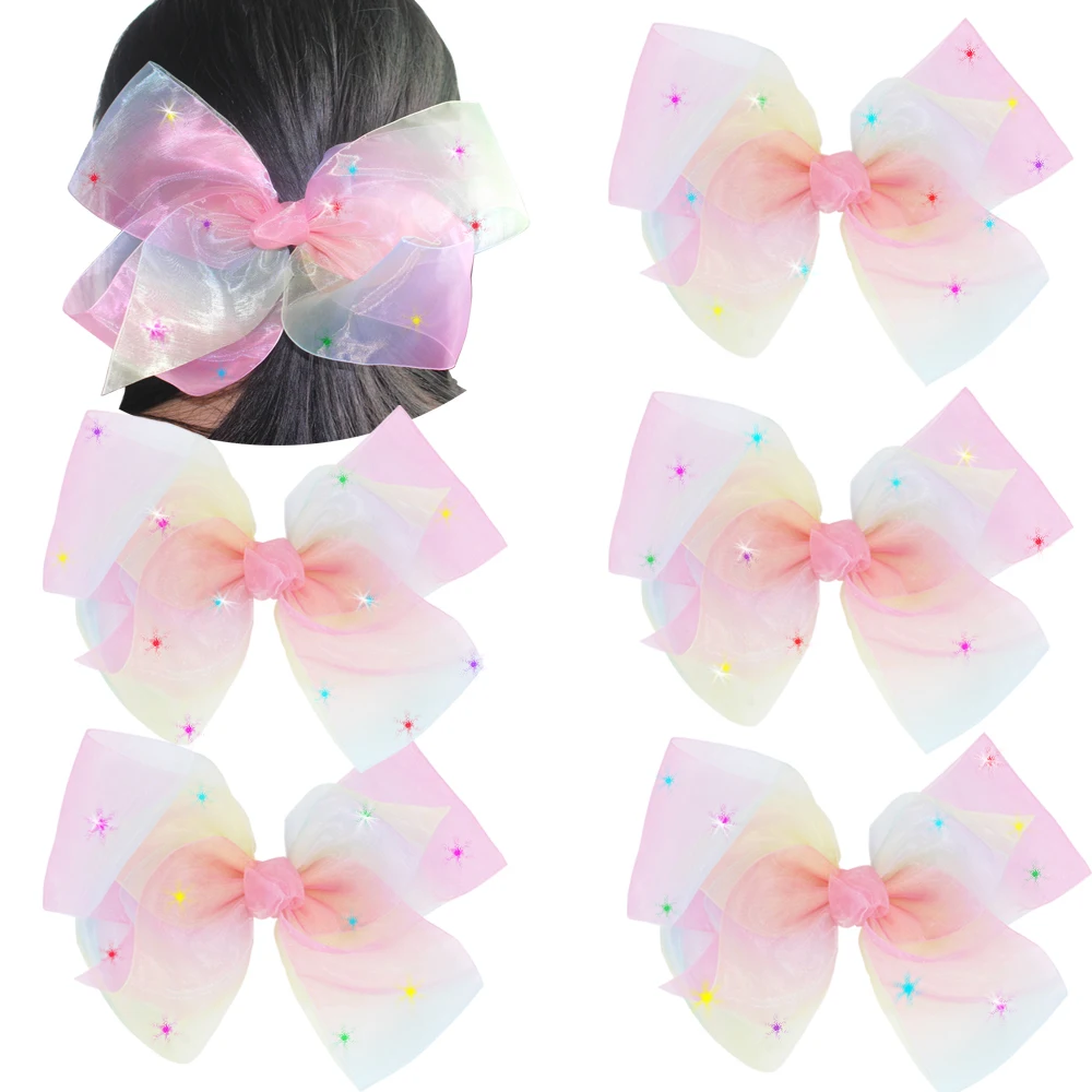Ideal for DIY Kids Headband Hair Bow 6Pcs//Set Multi-purpose Sheer ribbon