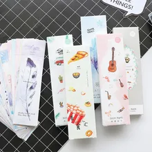 30 шт./упак. Милая вкусная упаковка для пищи Закладка держатель книги открытка школьные принадлежности канцелярские принадлежности