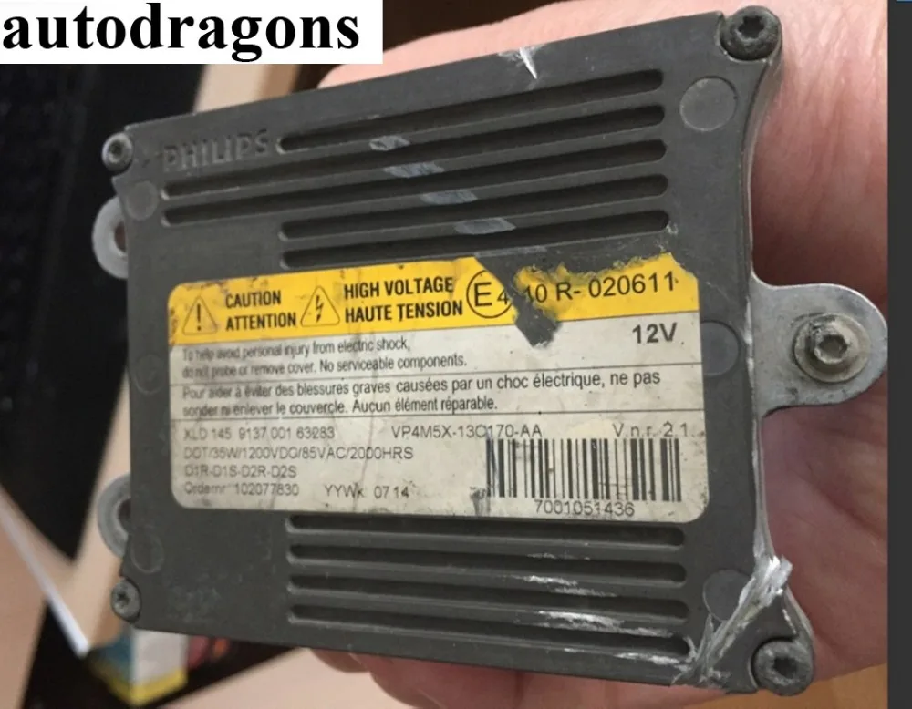 Autodragons 2 шт. 12 в 35 Вт для focus 2007 года OEM балласт фары ксенон HID оригинальный секундный