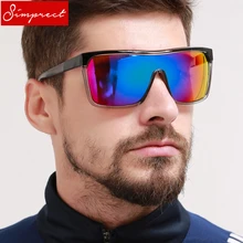 SIMPRECT, цельные солнцезащитные очки для мужчин и женщин, UV400, Квадратные Зеркальные Солнцезащитные очки, высокое качество, бренд ретро, Lunette De Soleil Homme