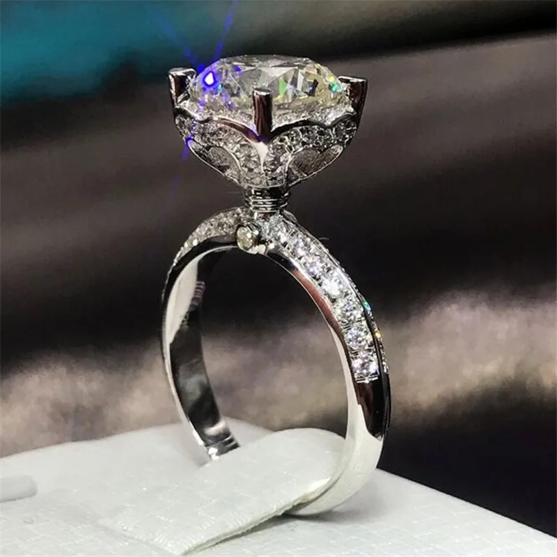 Choucong, 50 стилей, кольцо, Настоящее 925 пробы, серебро, AAAAA cz, обручальное кольцо, кольца для женщин, вечерние ювелирные изделия - Цвет основного камня: Бежевый