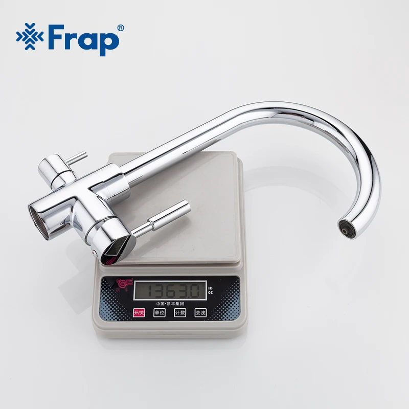  FRAP Kitchen Faucet contemporary chrome plated filter drinking water faucet kitchen sink faucet col - 32969657666