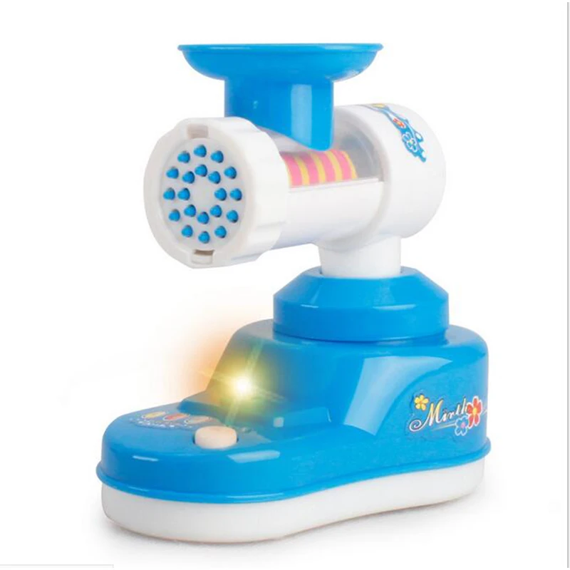

Blue Pretend Playhouse Toys Kitchen Set Toys Mini Meat Grinder Blender Cook Machine Kids Cheap Toys Gifts Mini Furniture Models