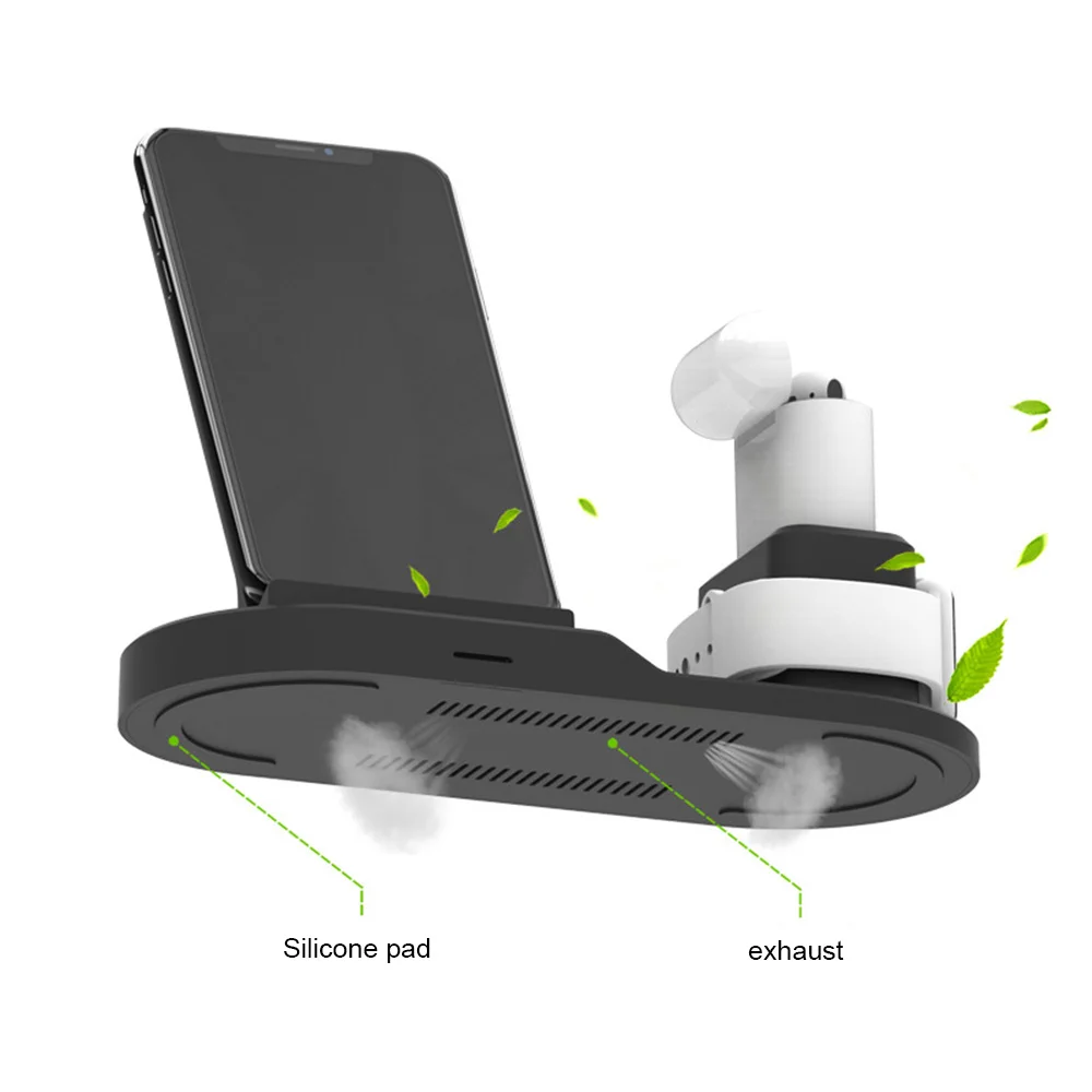 3 в 1 Qi Беспроводное быстрое зарядное устройство док станция для Apple Watch Airpods iPhone