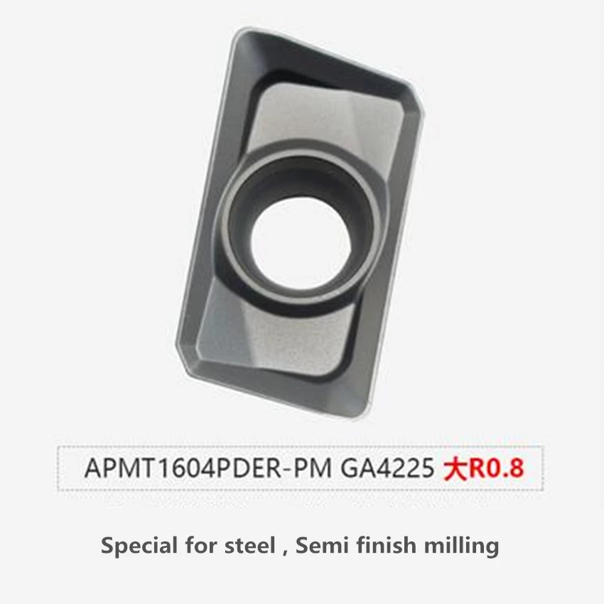 APMT1604PDER-PM/PR Сталь части, нержавеющая сталь, высокой твердостью Сталь, чугунные, чернового фрезерования, полу-отделка фрезерные R8 фрезы
