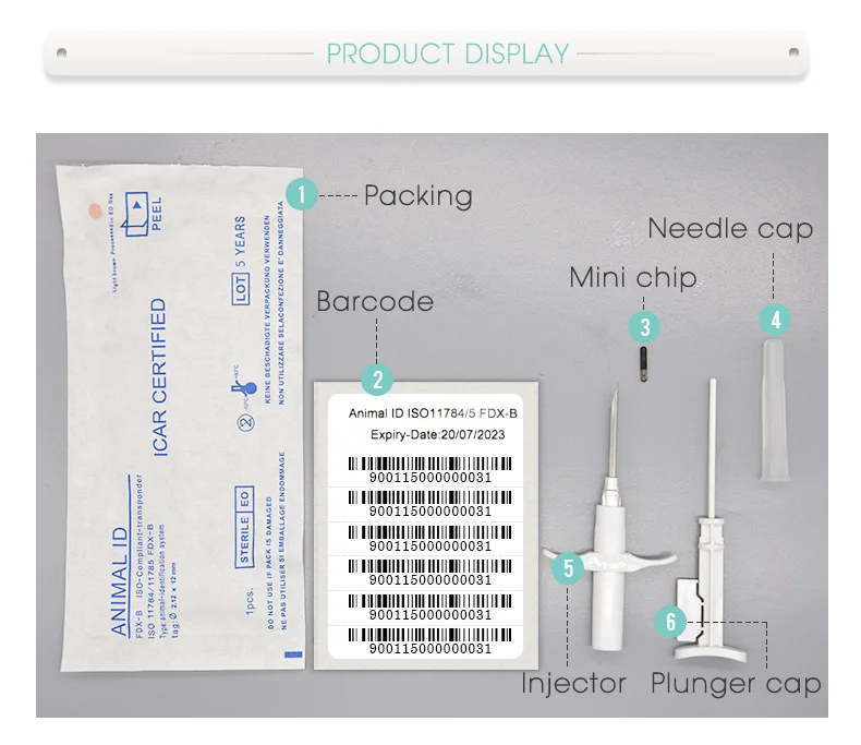 ISO животных Id шприц инжектор RFID со стеклом транспондера мм 2,12*12 мм комплект x10