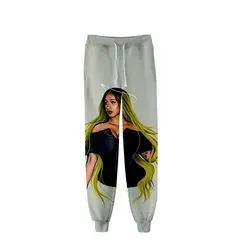 Горячие nwe хип-хоп уличные женские повседневные брюки rapper Cardi B 3D милые сексуальные печатные спортивные брюки мужские высококачественные