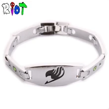 Горячая аниме Fairy Tail Браслет Аниме серебряный сплав Браслеты Мужская Шарм ювелирных изделий Косплэй Интимные аксессуары металлический браслет-цепочка