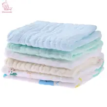 6 шт./компл. детская отрыжка ткани мягкий мультфильм детские, для малышей впитывающие хлопковые слюнявчик Полотенца Дети Уход за кожей лица Ручная стирка Полотенца милый