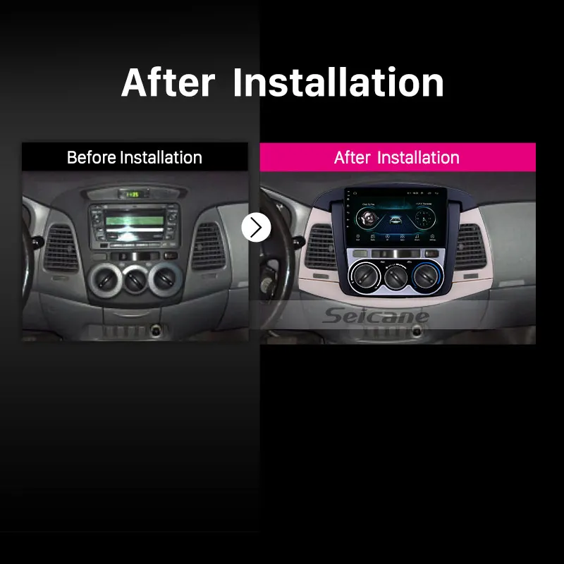 Clearance Seicane Android 8.1 Car GPS Navigation Radio Unit Player For Toyota Innova Manual A/C 2007 2008 2009 2010 2011 2Din Auto Stereo 5