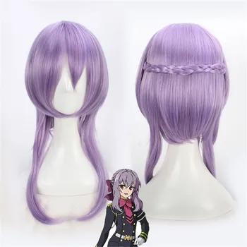 

Seraph of the end Cosplay Hiiragi Shinoa Wig Costume Play purple Wigs Halloween Costumes Hair for women adult