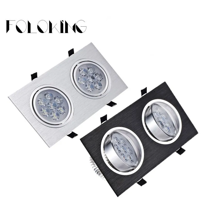 

20pcs 12w 20W 28W Square double led Ceiling dimmable Epistar LED ceiling lamp Recessed Spot light Downlight 110V-220V