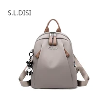 

S.L.DISI PU Leather Backpack Women Cute Small Bear School Shoulder Bag Rear Double Pull Head Girls Bag Waterproof Backpack Bag