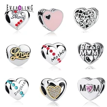 

Mother's Day gift L Mama/Mom/Mother 100% 925 Sterling Silver Charm Beads Fits Pandora European Charms Bracelet & Bangles