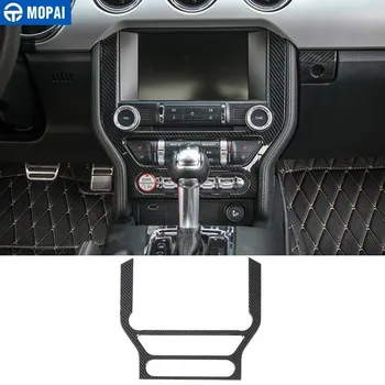 

MOPAI Car Dash Board GPS Navigation Panel Decoration Cover Carbon Black ABS Stickers for Ford Mustang 2015-2018 Car Accessories
