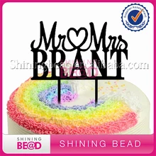 30 шт./партия+ заказной Mr Mrs Свадебный какетоппер, персонализированные свадебные какетопперы, акриловые черные свадебные украшения