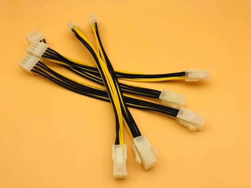 5PCS 20cm ATX 4Pin Male To 8Pin Female EPS Power Cable Adapter CPU Power Supply Converter Cable Convertor For BTC Miner Mining