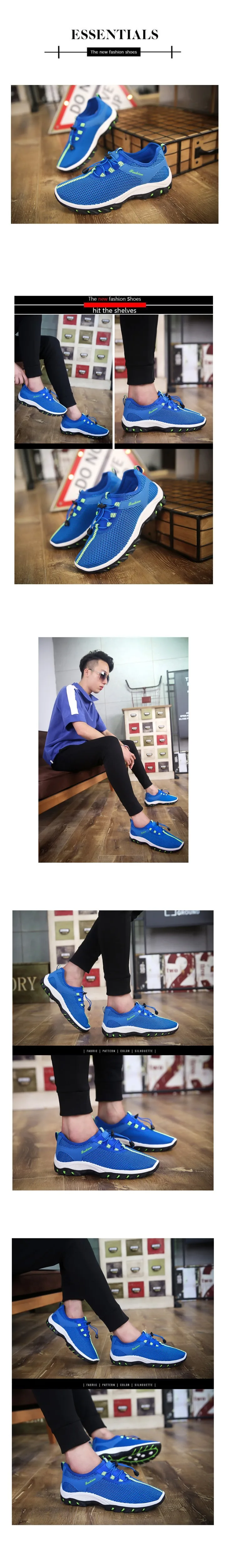 New Breathable Mesh men vulcanize shoes fashion summer flat sneakers men comfortable soft Lace up male shoes 2018 DET669 7