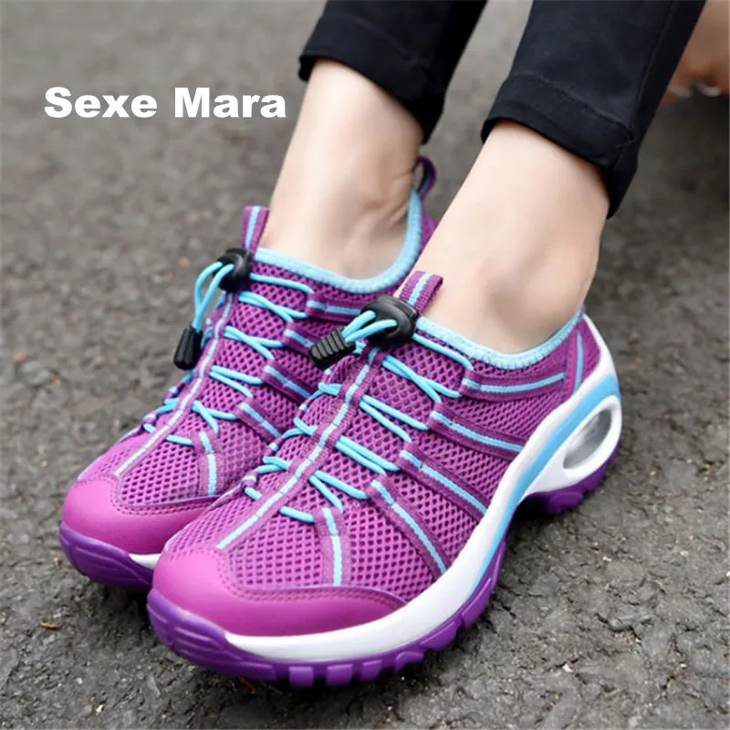 

Hot 2017 Summer Sandals Women Sneakers Air damping Breathable mesh running shoes woman Sport Shoes arena Athletic Trainers D314