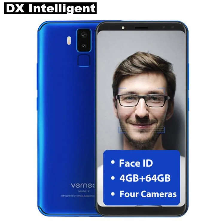 Vernee X 4 ГБ 64 ГБ 5,99 "18:9 FHD Full Экран MT6763 Helio P23 Восьмиядерный Face ID смартфон 16MP 4 Камера Android 7,1 отпечатков пальцев