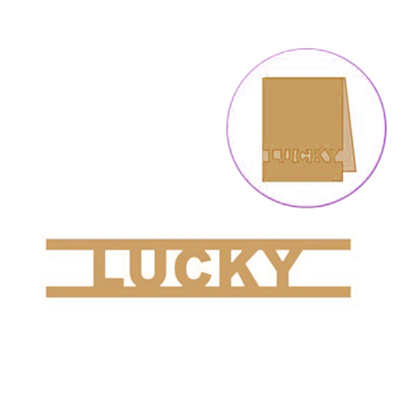 

LUCKY Word Die Cutting Dies 2019 for Card Making Scrapbooking DIY Album Embossing Paper Craft Letter Metal Die Cut
