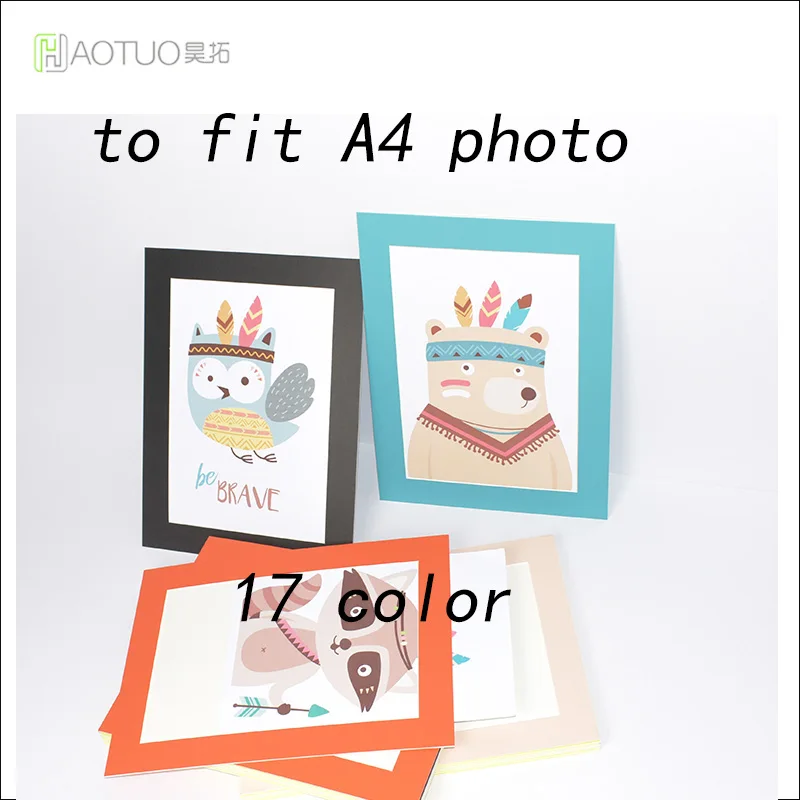 HAOTUO Acid Free cardboard Photo frame A4 for Children's hand painted