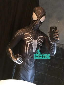 

3D Printed Black Insomniac Spiderman Cosplay Costume Halloween PS4 Game Spiderman Costumes Spiderman Bodysuits For Adult/Kids