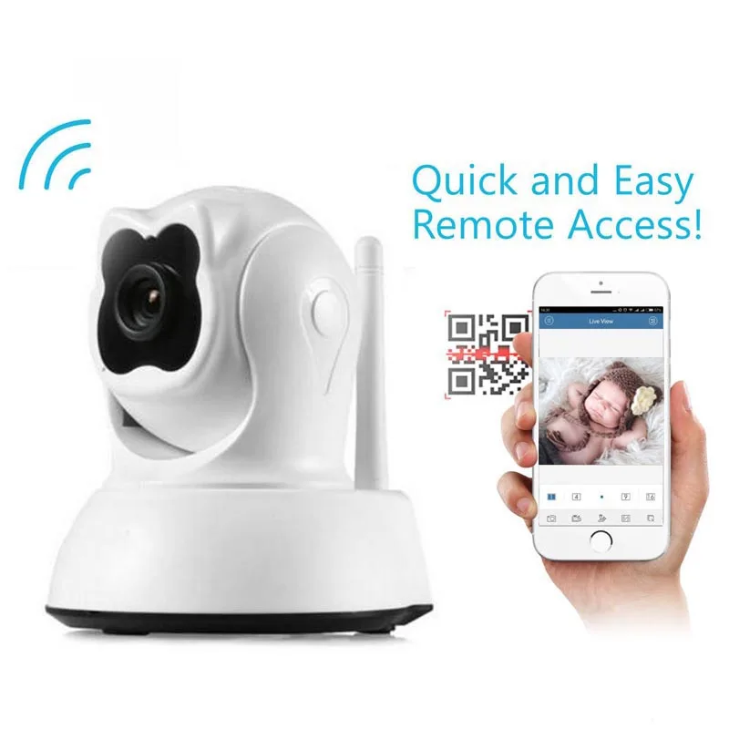

Home Security IP Camera Wi-Fi Wireless Mini Network Surveillance Camera 720P Night Vision CCTV Camera Baby Monitor