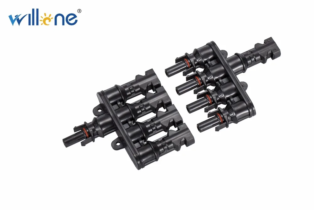

Willone 5 pair free shipping MC4 T Branch 30A Solar Panel Connector Cable Coupler Combiner MC4 Panel Cable Connectors MC4T