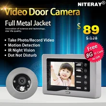 Smart Infrared Digital Door Viewer Video Doorbell with Camera support Motion Detection & Auto Take Photo