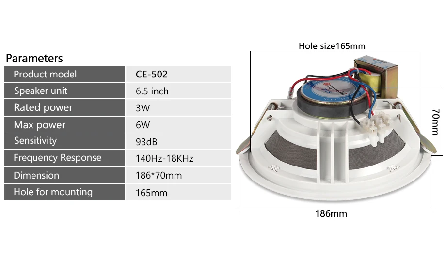 ceiling speaker 6 watt